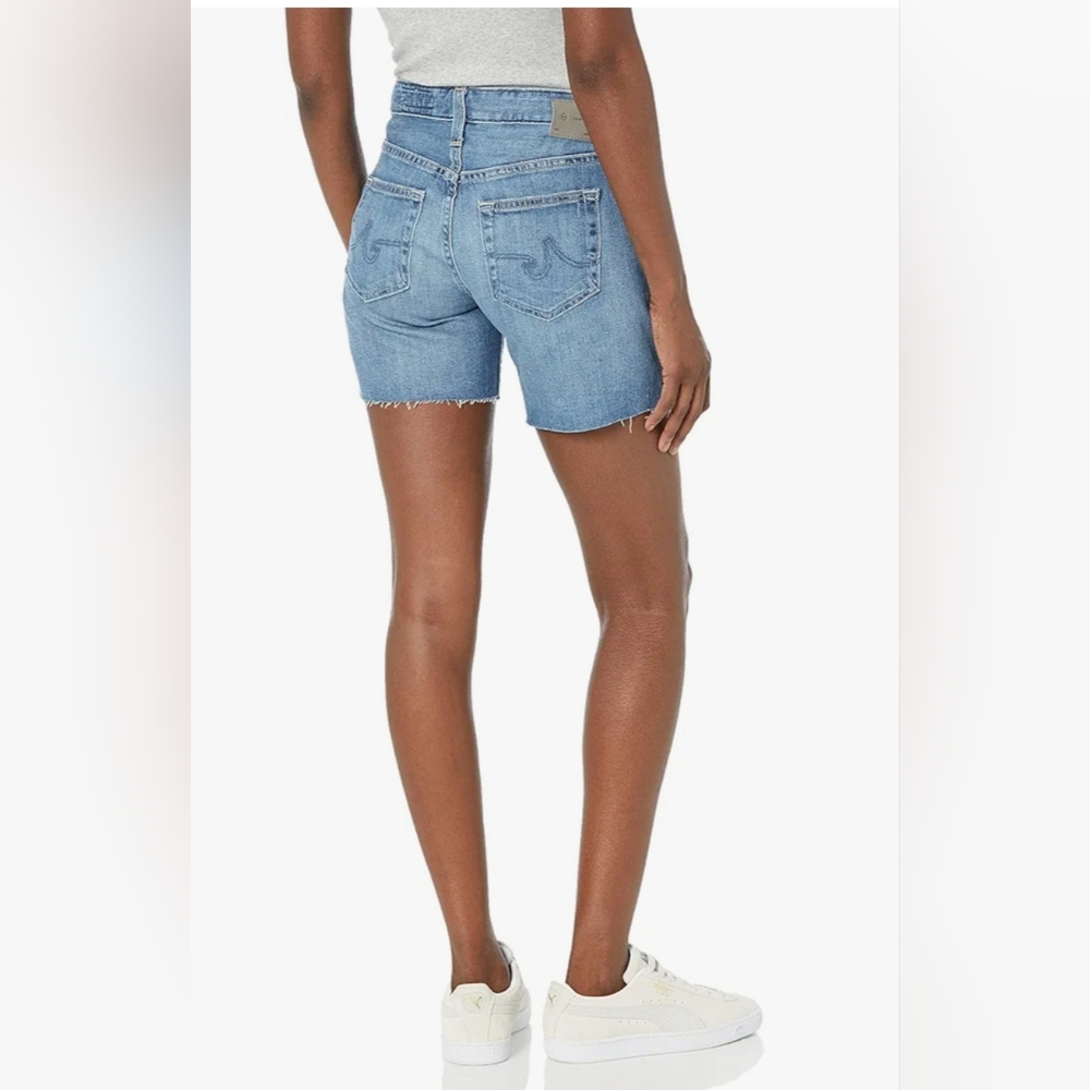 AG Adriano Goldschmied Women's Becke High Rise Relaxed Slim Short, 14 Years 28 - Picture 2 of 6